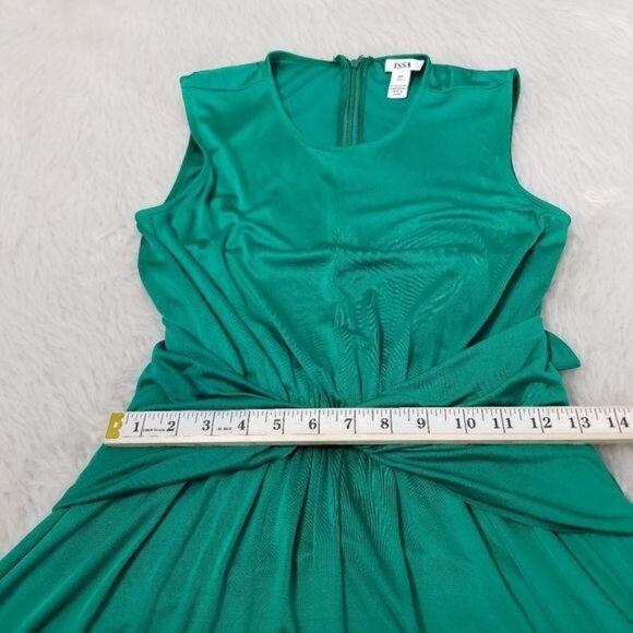 ISSA London Green Drapey Gathered Waist Sleeveless Sheath Maxi Dress 4 - Picture 7 of 9